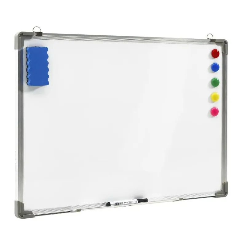 Quadro magnético branco branco 60 x 90 cm + acessórios