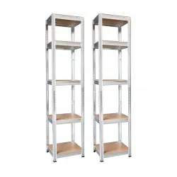 Extralink | Set of two 5-level shelves | 180x40x40 cm, 175 kg