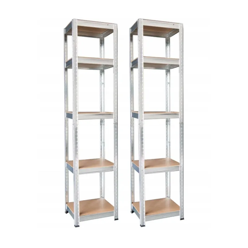 Extralink | Conjunto de dos estantes de 5 niveles | 180x40x40cm, 175kg