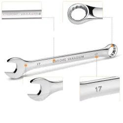 Juego de Llaves Planas y de Ojal Extralink, 10 piezas, Juego de Llaves Planas y de Ojal 8-24 mm