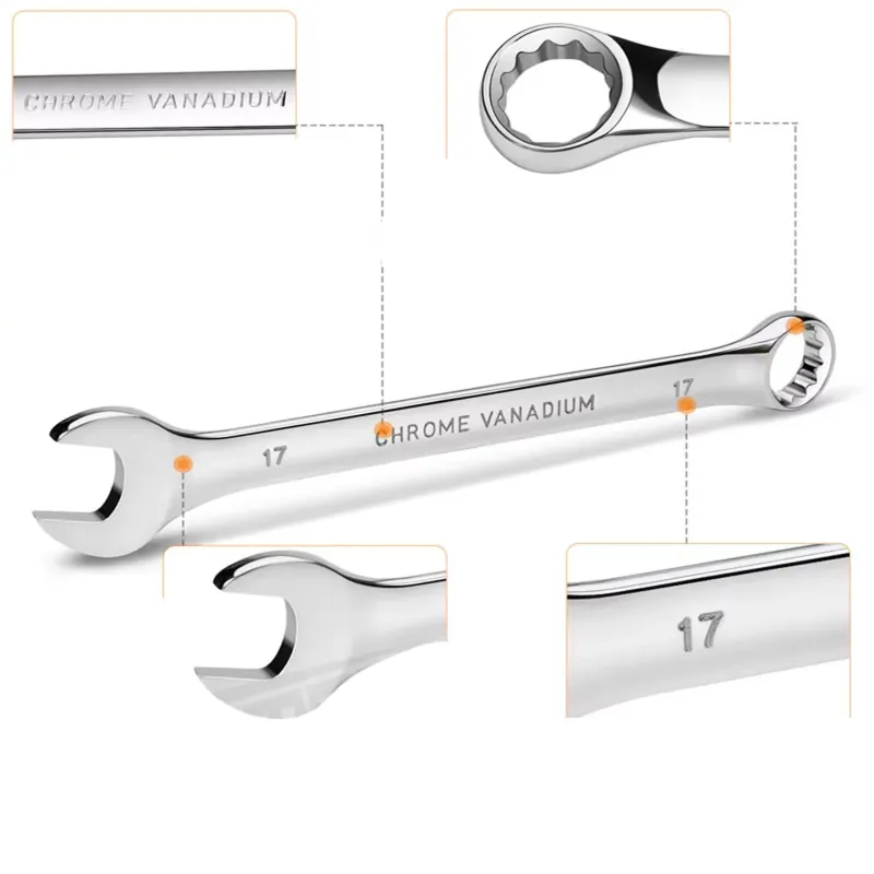 Extralink Gabel- und Ringschlüsselset, 12-teilig, Flach- und Ringschlüssel Etui 8-24 mm