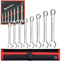 EXTRALINK ZESTAW KLUCZY PŁASKO-OCZKOWYCH 8 EL. KLUCZE PŁASKIE OCZKOWE ETUI 8-22 MM - 1291