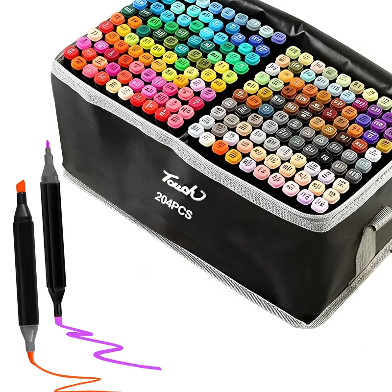 Extralink | Alcohol marker set | 204 colors, dual tips