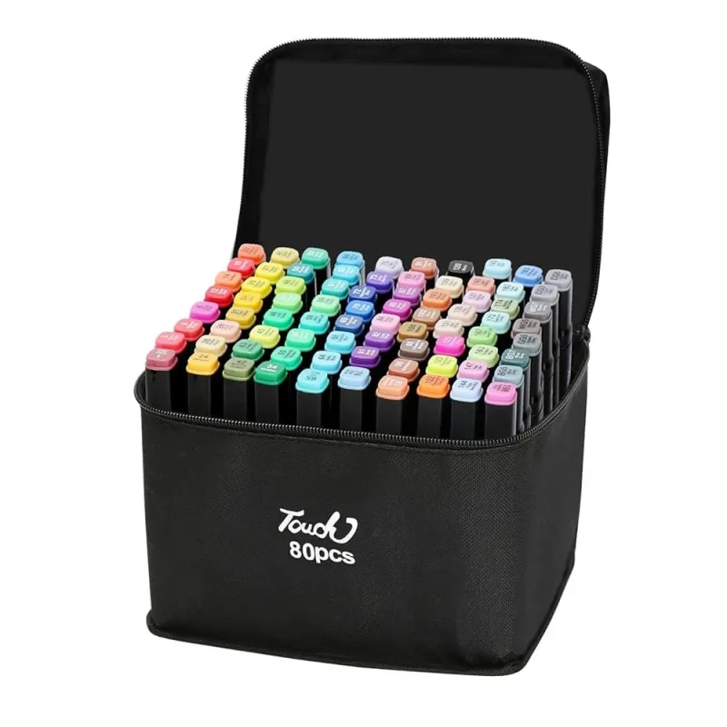 Extralink | Alcohol marker set | 80 colors, dual tips