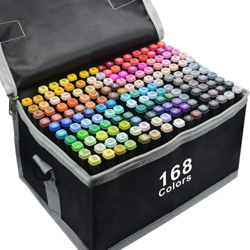 Extralink | Alcohol marker set | 168 colors, dual tips
