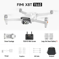 FIMI X8T V640 Combo + Controlador TX20 | Dron | cámara termográfica, 2x batería, 4K, GPS, alcance hasta 20km