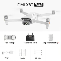 FIMI X8T V640 Standard + Контроллер TX20 | Дрон | тепловизионная камера, 1x аккумулятор, 4K, GPS, дальность до 20км