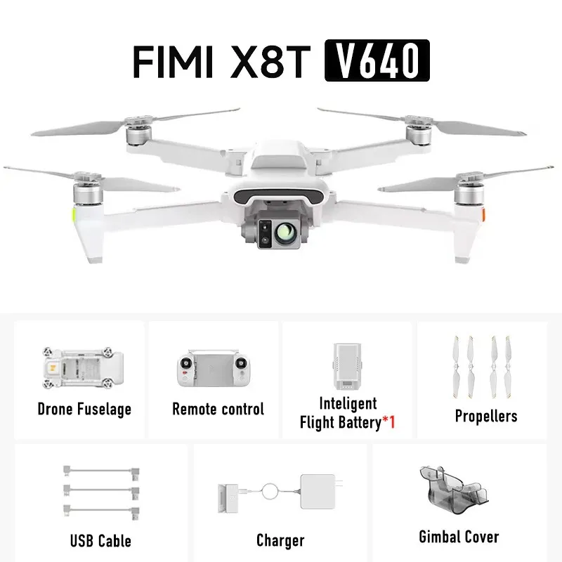FIMI X8T V640 Basic | Dron | termovizní kamera, 1x baterie, 4K, GPS, dosah až 20km