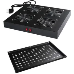 Getfort 27U 600x1000 | Rack cabinet | standing, 2 shelfs, 4 fans