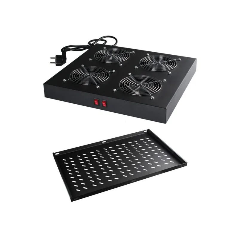 GETFORT 27U 600X1000 RACKMOUNT CABINET 2 SHELFS WITH PANEL 4 FANS