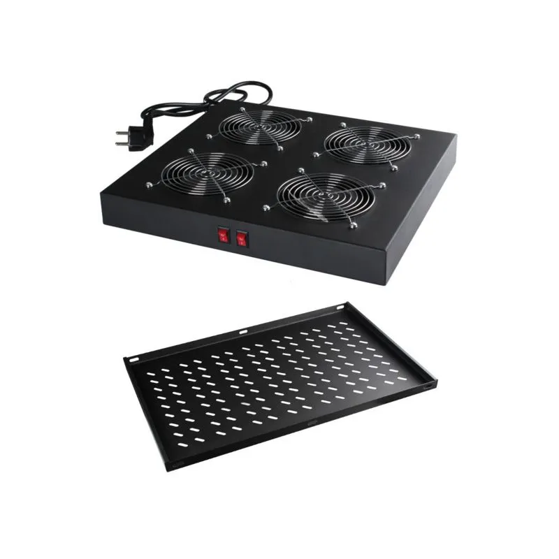 Getfort 42U Rack Kabini 600x1000, Dikey, 2 Raf, 4 Fan