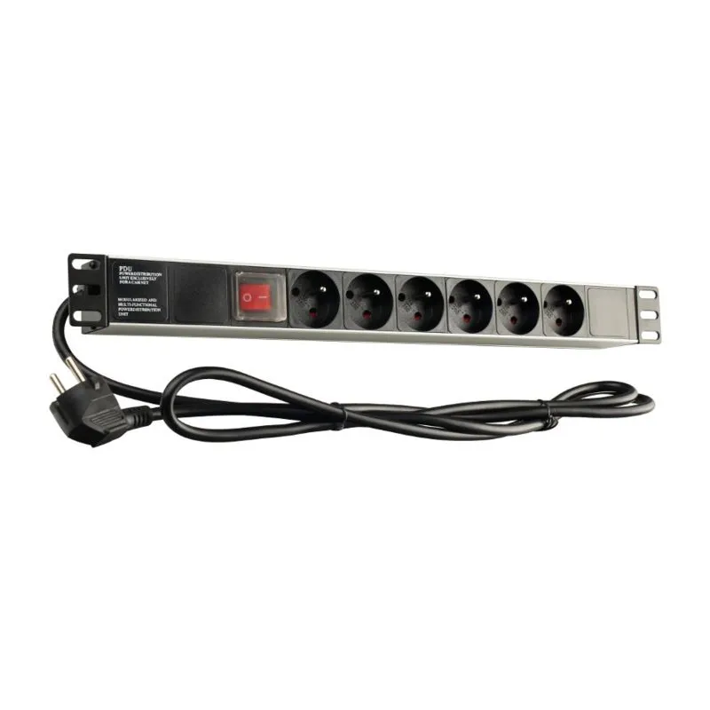 Getfort LGF-06-Z | Regleta | 6 enchufes, interruptor