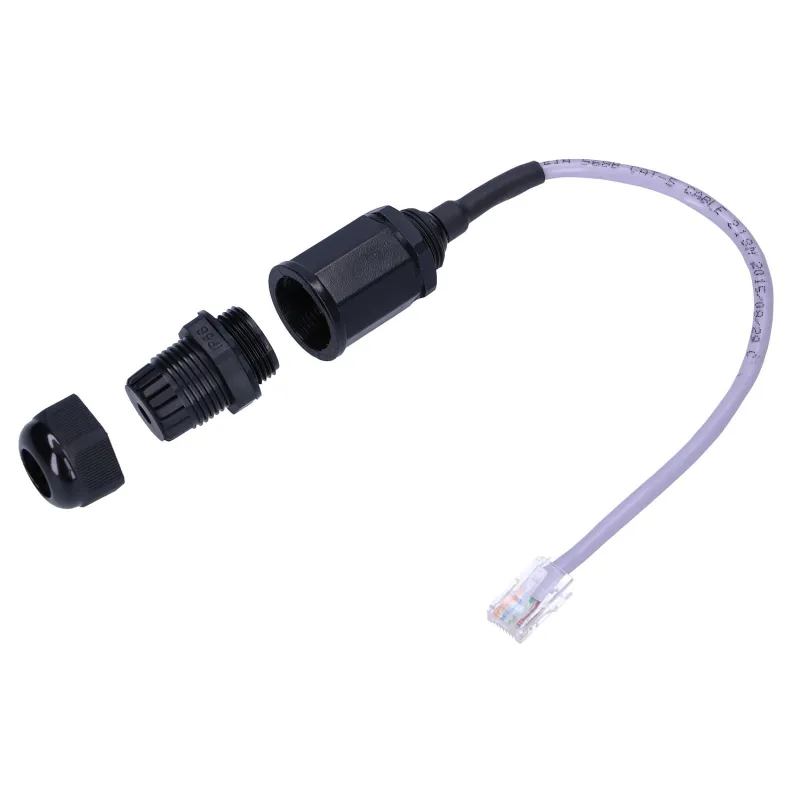 Vodotěsná zásuvka RJ45 IP67, 150mm, UTP Cat.5