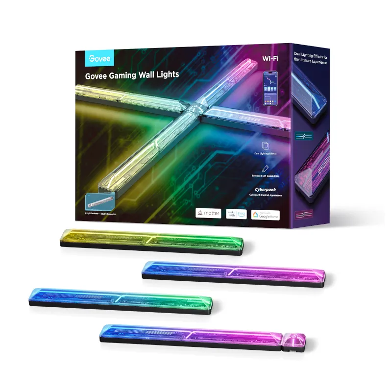 Govee H6063 Gaming Wall Light | Iluminaçao LED | RGBIC, 2.4GHz Wi-Fi + Bluetooth