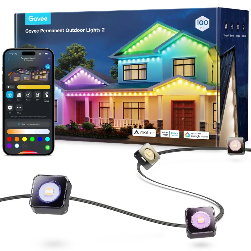 Govee H705E Permament Outdoor Lights 2 30m | LED-Beleuchtung | RGBICW, Wi-Fi, Bluetooth, IP67