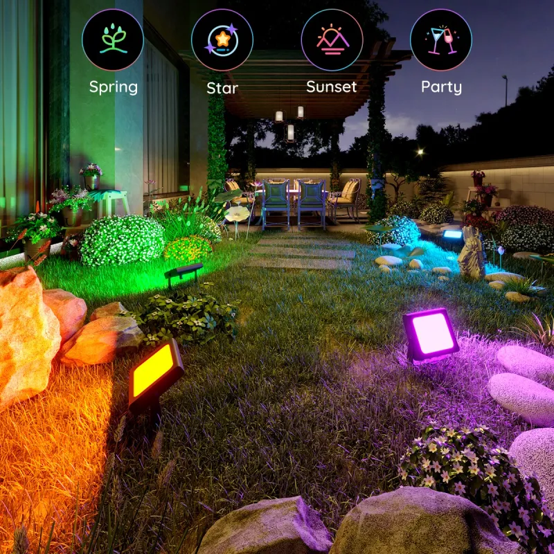 Govee H7060 LED Projektörler, RGBICWW, IP65, Bluetooth, Wi-Fi