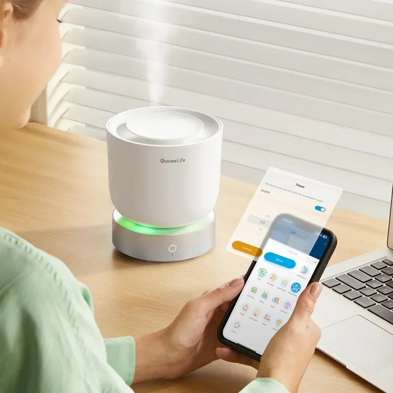 Govee H7162 Smart Aroma Diffuser | Difusor de aroma LED, umidificador | RGBIC, 300 ml