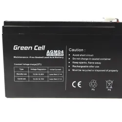 Green Cell AGM04 12V 7Ah | Bateria livre de manutençao