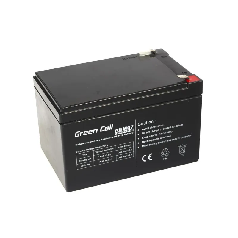 Green Cell AGM 12V 12Ah | Batterie | Wartungsfrei