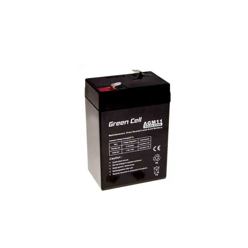 Аккумулятор Green Cell AGM11 6V 5Ah без обслуживания