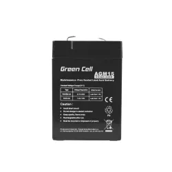 Аккумулятор Green Cell AGM15 6V 4Ah, необслуживаемый