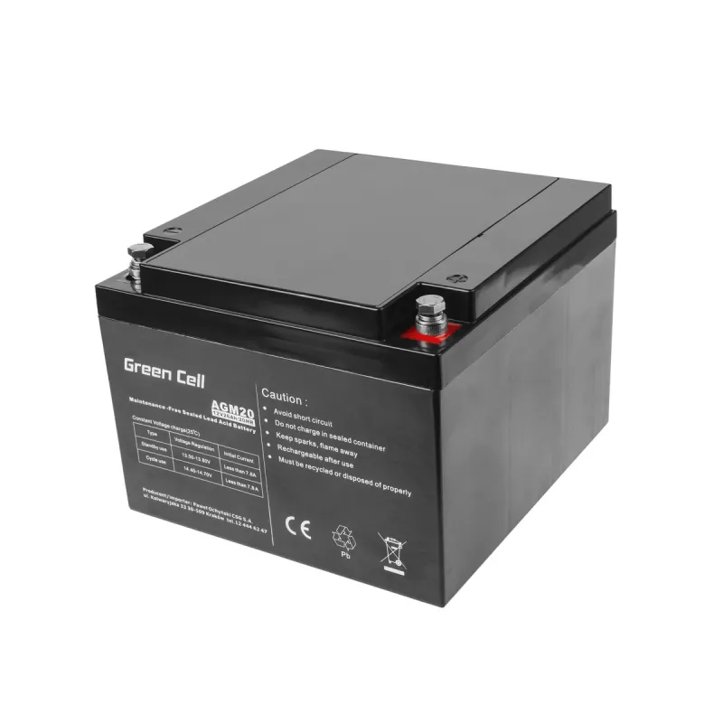 Green Cell AGM 12V 26Ah | Batterie | Wartungsfrei