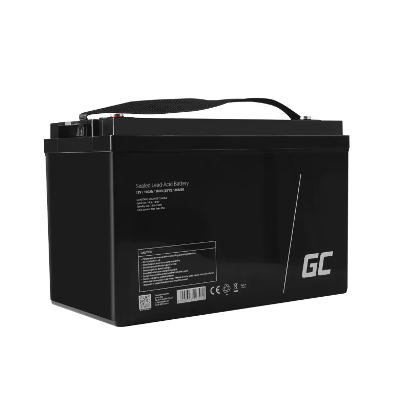 Green Cell AGM 12V 100Ah | Batería | de libre mantenimiento