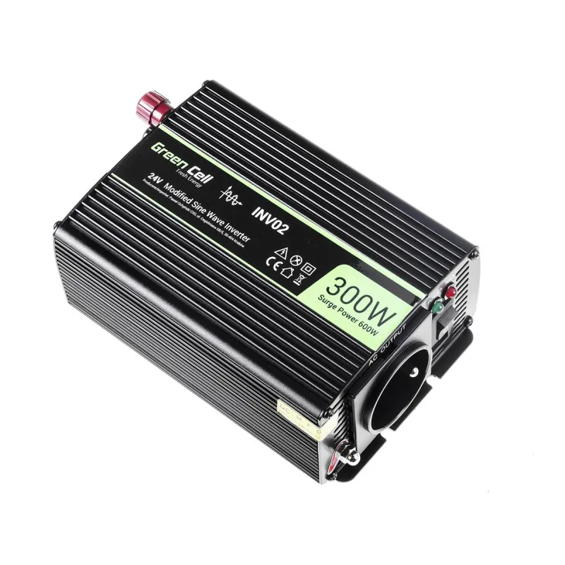Green Cell INV02DE | Convertitore di tensione per auto | 24V, 300W