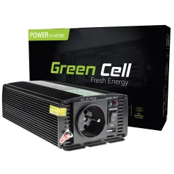 Green Cell INV04DE | Convertidor de voltaje para coche | 24V, 500W