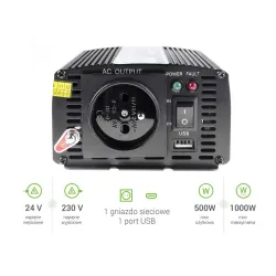 Green Cell INV04DE | Conversor de tensao | carro 24V, 500W
