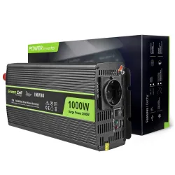 Green Cell INV08 | Convertidor de voltaje para coche | 12V, 1000W