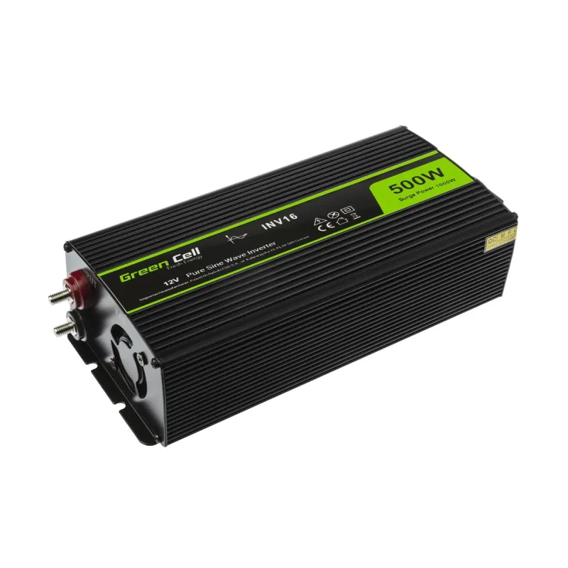 Green Cell INV15 | Převodník napětí | 12V, 500W, čistý sinus
