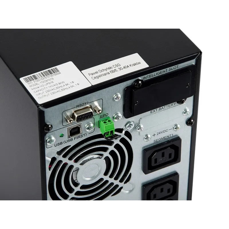 Green Cell UPS10 Kesintisiz Güç Kaynağı, LCD Ekranlı Online MPII 1000VA C13