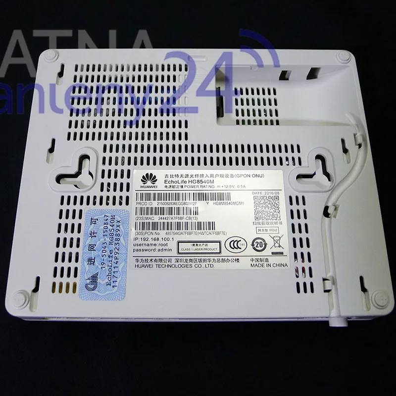 Huawei HG8540M | ONT | 1x GPON, 4x RJ45 100Mb/s