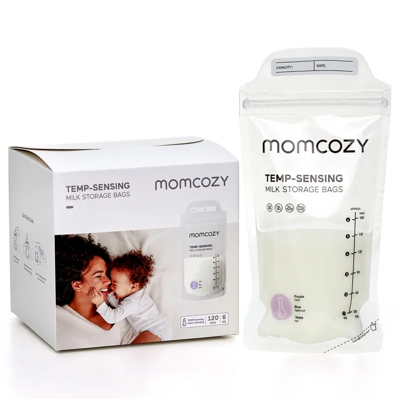 Momcozy MS005 120 sztuk | Worki na mleko | reagujące na temperaturę, 170ml