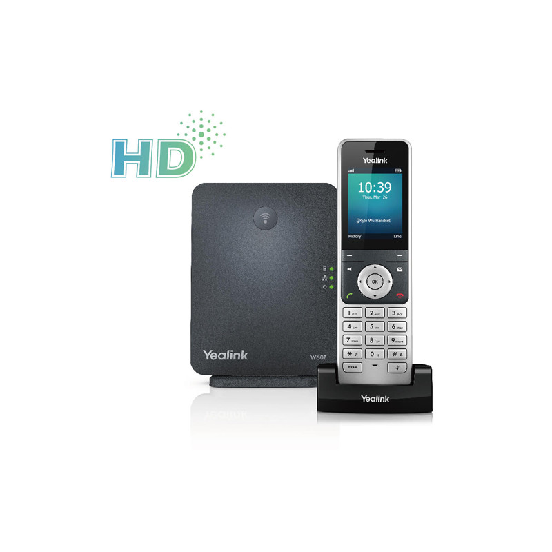 Yealink W60P | Telefone VoIP DECT | 1x RJ45 100Mb / s, display, PoE