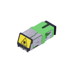 Extralink SC/APC | Adapter | Single mode, Simplex, metal cap without ear, green