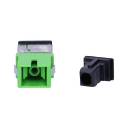Extralink SC/APC | Adapter | Single mode, Simplex, metal cap without ear, green - Image 3