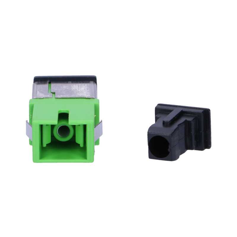 Extralink SC/APC | Adapter | Einzelmodus, Simplex, Metallkappe ohne Ohr, grün - Bild 3
