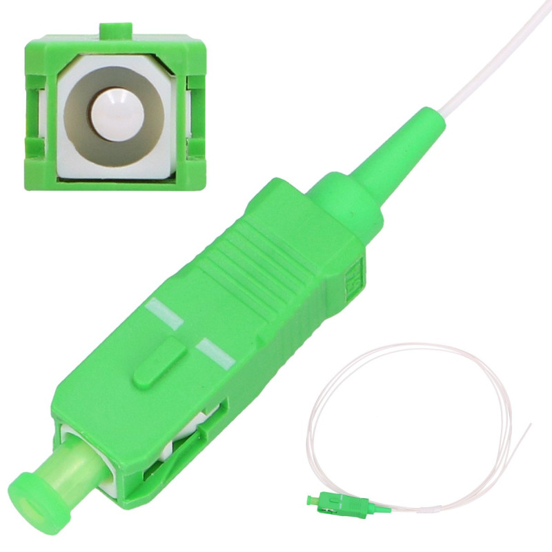 Extralink SC/APC Pigtail, Tek Mod, 900um G.657A 1,5m, Kolay Soyulabilir, Beyaz