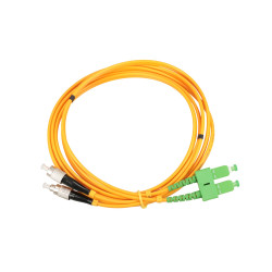 Extralink SC/APC-FC/UPC | Patchcord | Jednomodový, Duplex, G657A1, 3mm, 2m