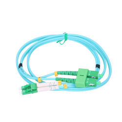 Extralink SC/APC-LC/APC | Patchcord | Multimodo, OM3, Duplex, 3mm, 1m