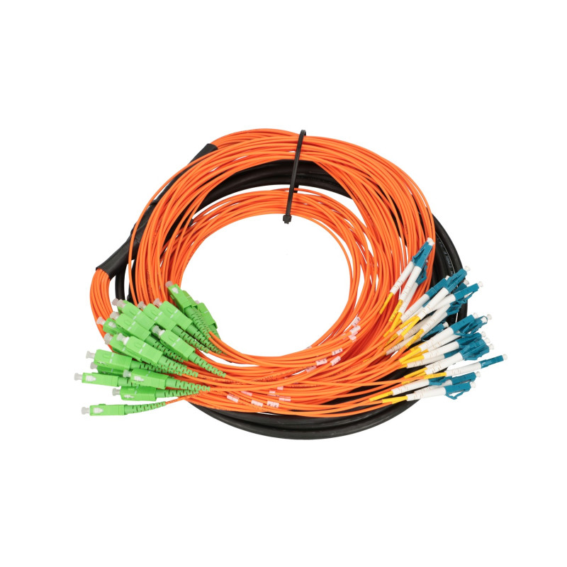 Extralink SC/APC-LC/PC | Multipatchkabel | SM 24F 8M, 1m Verlängerung