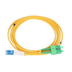 Extralink SC/APC-LC/UPC | Patchcord | Monomodale, Duplex, G657A, 3mm, 0,5m