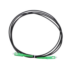 Extralink SC/APC-SC/APC Negro | Patchcord | Monomodo, Simplex, 3mm, G.652.D, 1m