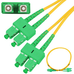 Extralink SC/APC-SC/APC | Patchcord | Monomodo, Duplex, G652D, 3mm, 20m