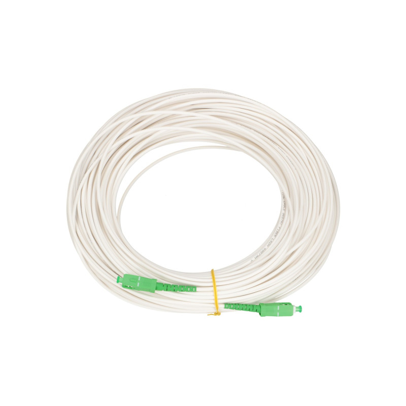 Extralink SC/APC-SC/APC | Patchcord | LSOH, Monomodale, Simplex, G.657A2, 3mm, 25m, bianco
