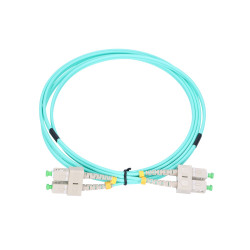 Extralink SC/APC-SC/APC | Patchcord | Multimodo, OM3, Duplex, 3mm, 2m - Imagen 2
