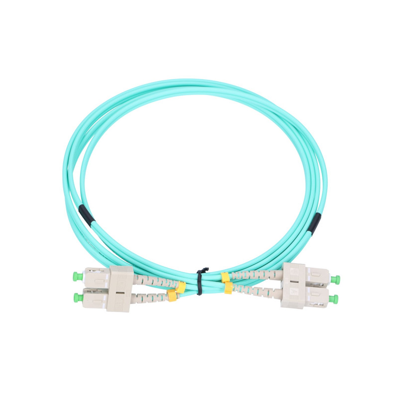 Extralink SC/APC-SC/APC | Patchcord | Multi Modo, OM3, Duplex, 3mm, 2m