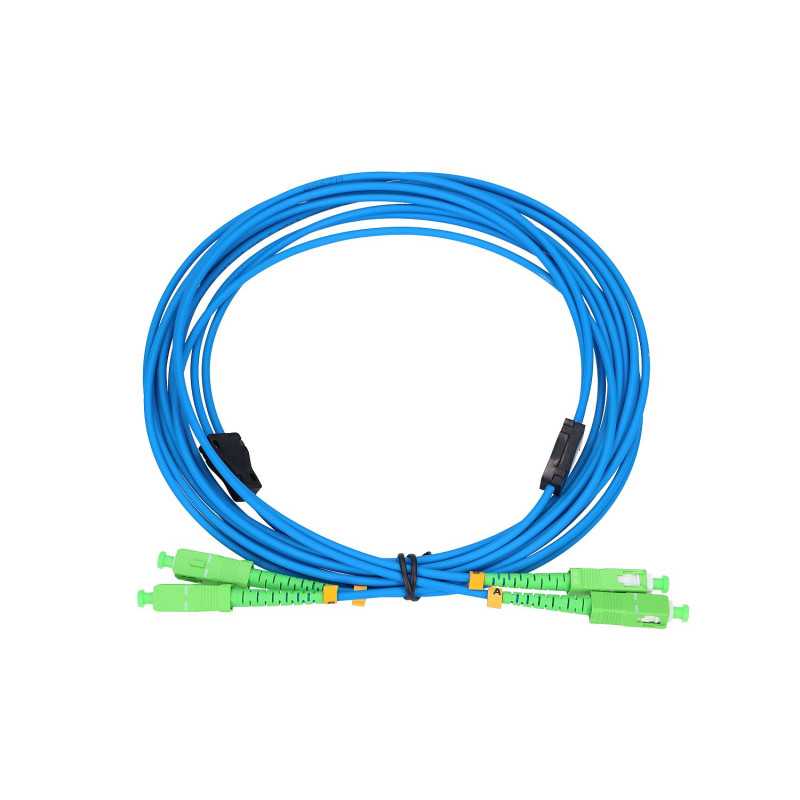 Extralink SC/APC-SC/APC | Patchcord | Armored, LSZH, Single Mode, Duplex, G652D, 3mm, 3m